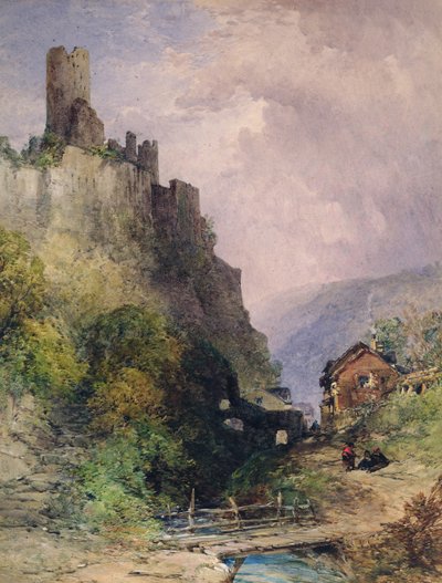 Die Burg Katz am Rhein von William Callow